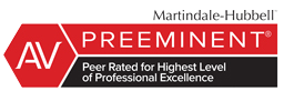 Martindale-Hubbell Preeminent AV Peer Rated For Highest Level of Professional Excellence 2021